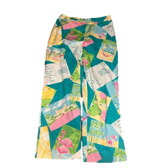 Lilly Pulitzer Pants - NEW Vintage Lilly Pulitzer Postcard Cropped Pants Size 4